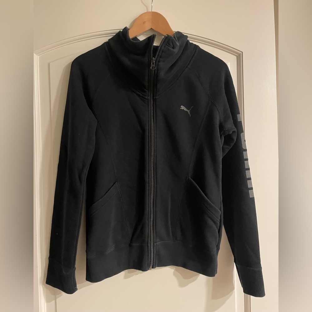 Puma Black Full-Zip Sweatshirt